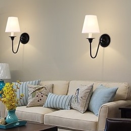 Rustic Lodge Black Oxide Finish funkció a szem védelmére Ambient Light fali lámpák fali lámpa