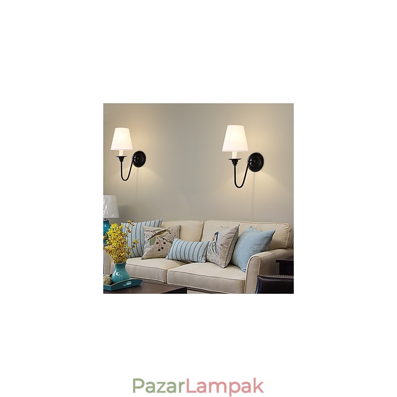 Rustic Lodge Black Oxide Finish funkció a szem védelmére Ambient Light fali lámpák fali lámpa