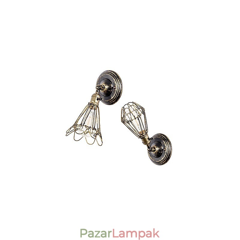 Falikarok Vintage beltéri, állítható szögben használható fém fali lámpa Retro drótvázas fali lámpa