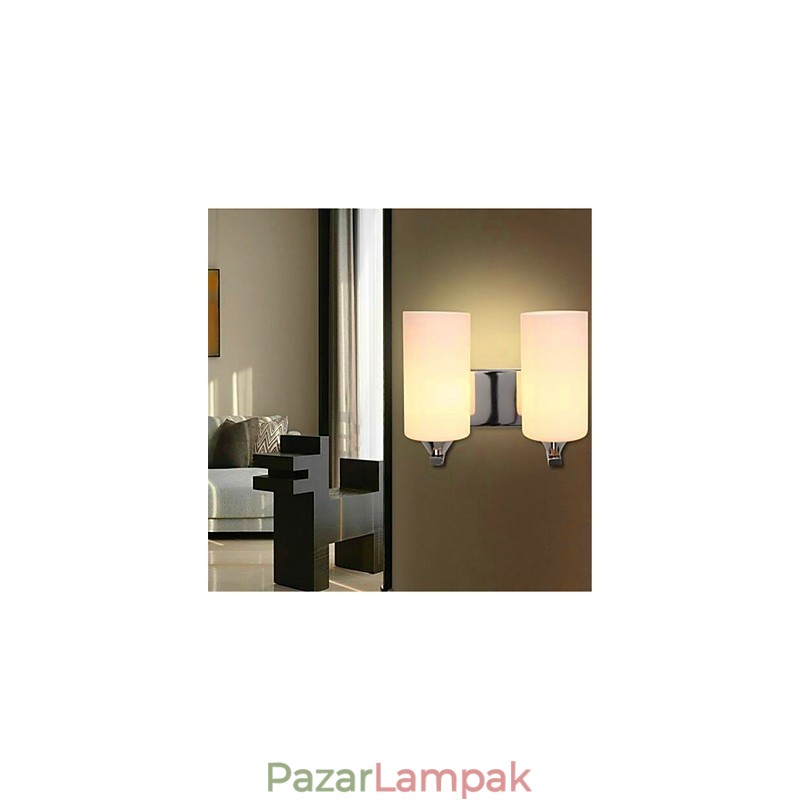 Egyszerű meleg nappali hálószoba folyosó folyosó erkély dupla fali lámpa