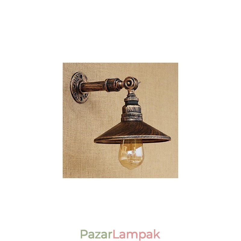 Ipari stílusú Nordic Water Pipe fali lámpa Fali Világosbarna Ősi