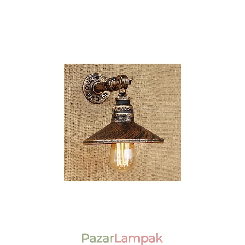 Ipari stílusú Nordic Water Pipe fali lámpa Fali Világosbarna Ősi