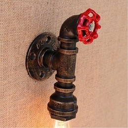Nosztalgia Simple Water Pipe dekoratív kis fali lámpa fali lámpa