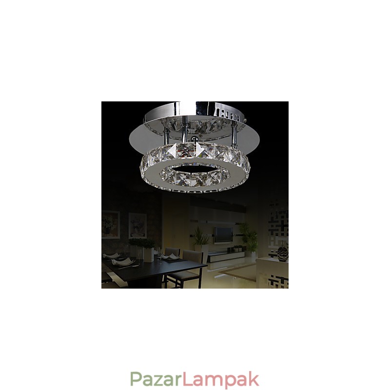 Modern, modern Crystal króm fém süllyesztett tartó