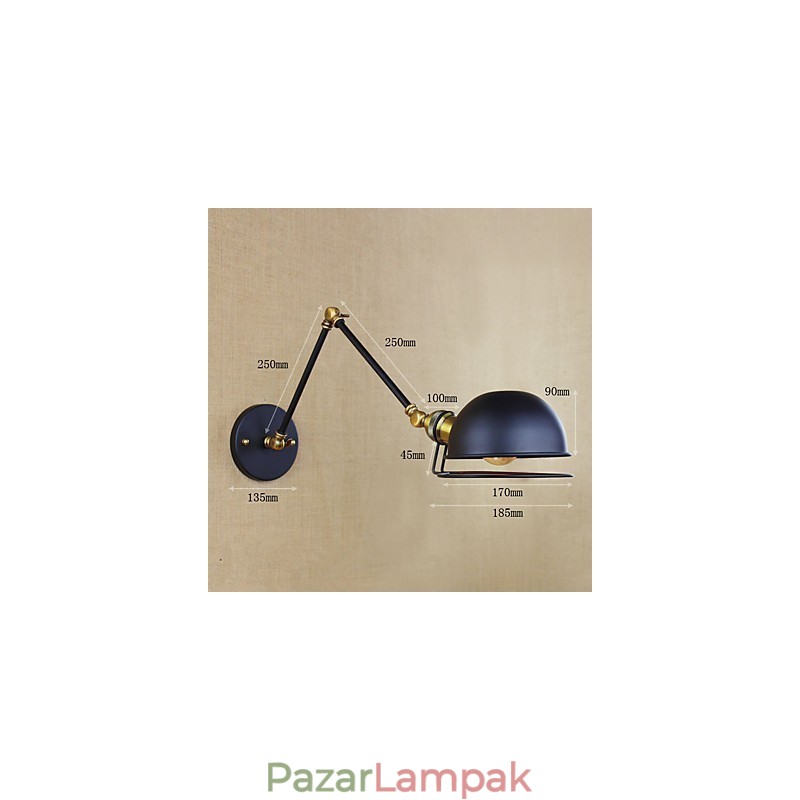 Ipari retro európai stílusú falu karakteres világítás Dekoratív fali lámpa Vaskar