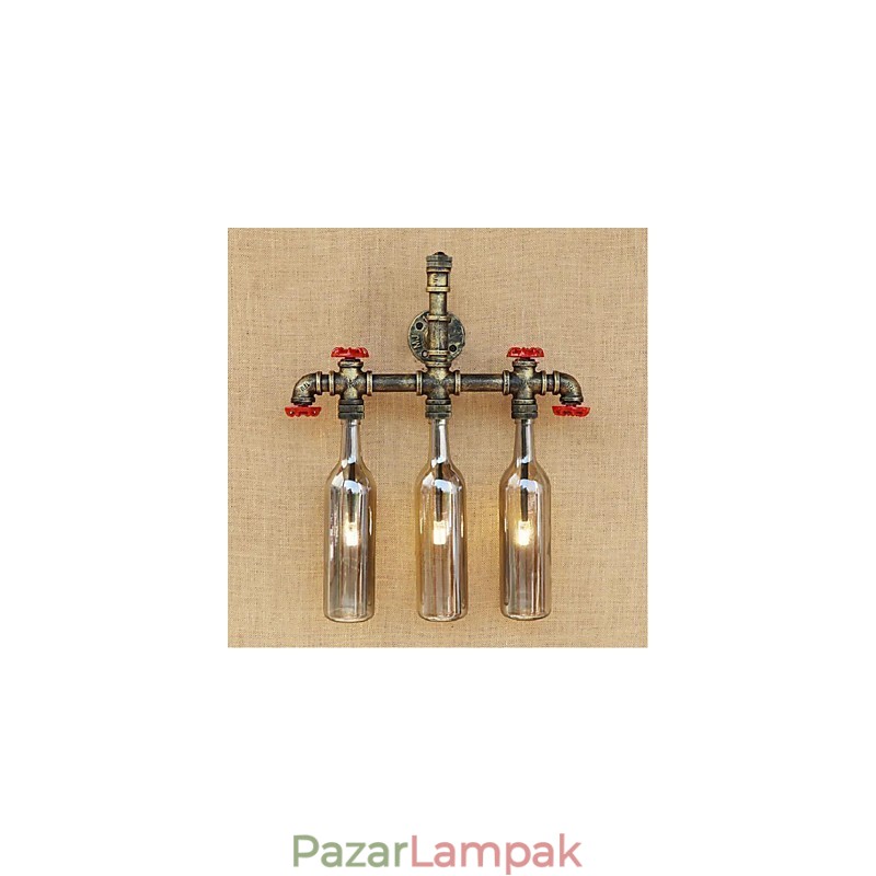 Vizes palack fali lámpa fali világosszürke