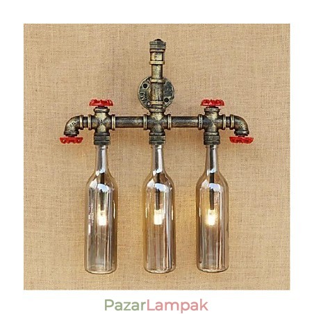 Vizes palack fali lámpa fali világosszürke Vizes palack fali lámpa fali világosszürke