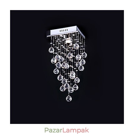 Modern, modern kristályból galvanizált fém csillár süllyesztett tartó Modern, modern kristályból galvanizált fém csillár süllyesztett tartó