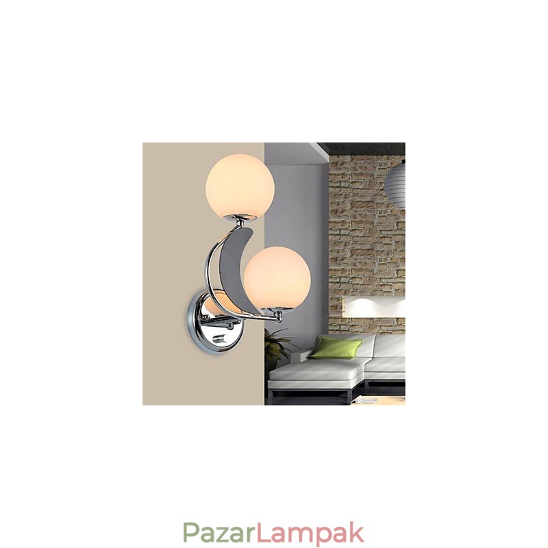 Modern, kortárs ezüst funkció a környező világítású fali lámpákhoz
