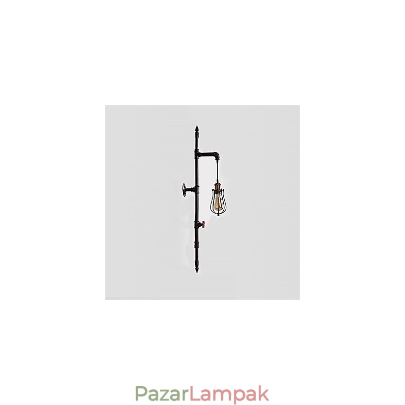 Retro ipari csöves fali lámpák egyszerű tetőtér fekete madárkalitka fém nappali étkező konyha bár kávézó dekor világítás