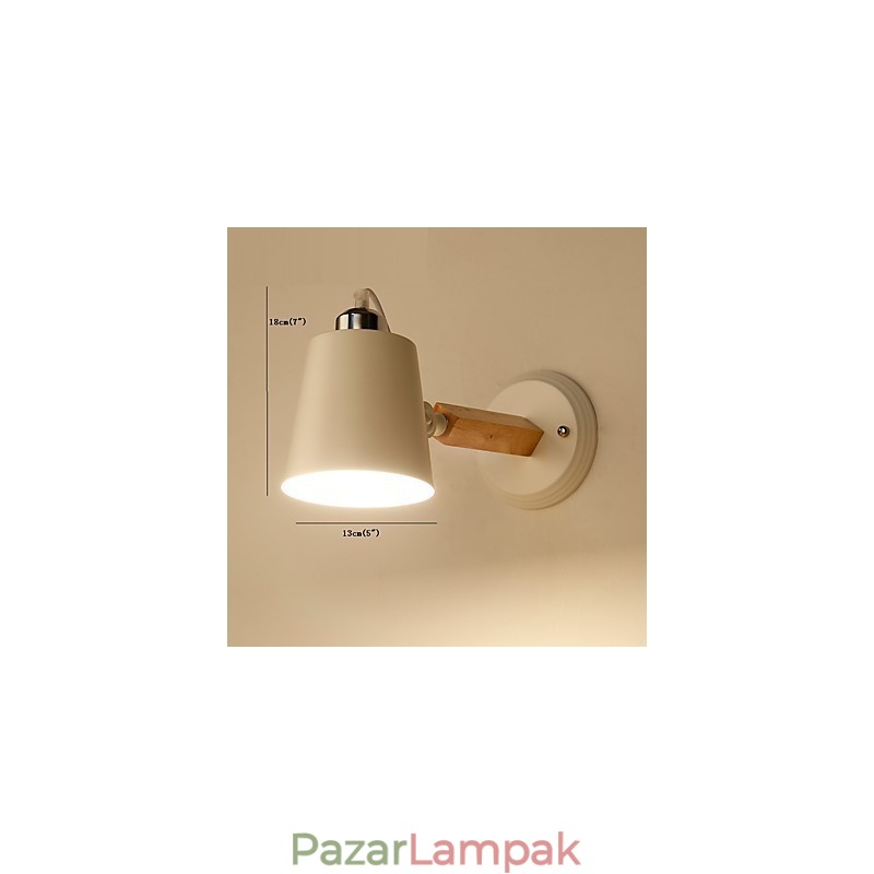Vintage fa Art Deco fém Fém rusztikus falikar Nappali Étkező Előszoba Fali lámpa Fekete Fehér Választható