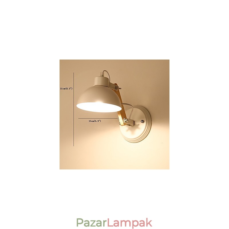 Vintage fa Art Deco fém Fém rusztikus falikar Nappali Étkező Előszoba Fali lámpa Fekete Fehér Választható