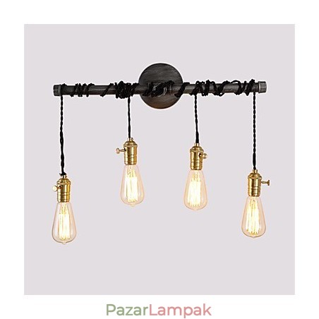 Vintage ipari csöves fali lámpák kapcsolóval Kreatív fények Étterem Kávézó Bár Dekorációs világítás 4 fényre festett felülettel Vintage ipari csöves fali lámpák kapcsolóval Kreatív fények Étterem Kávézó Bár Dekorációs világítás 4 fényre festett felülettel