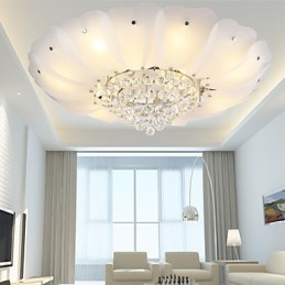 Flush Mount Crystal Modern kortárs, hagyományos klasszikus fém