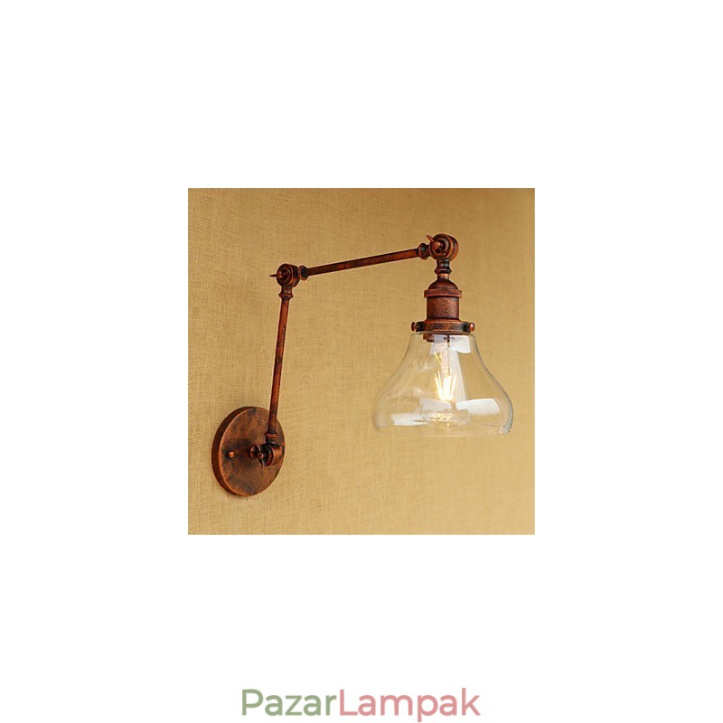 Country Retro galvanizált funkció a mini stílusú szemvédelemhez, környezeti fényű lengőkaros lámpafalhoz
