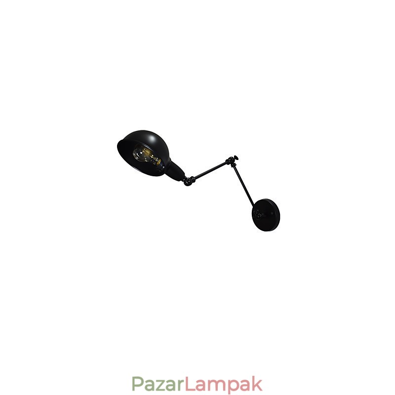 Vas fali lámpa összecsukható fekete egyszerű retro fali lámpa egyfejű dekoratív fali lámpa európai stílusú