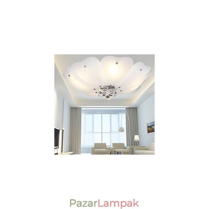 Flush Mount Crystal Modern kortárs, hagyományos klasszikus fém