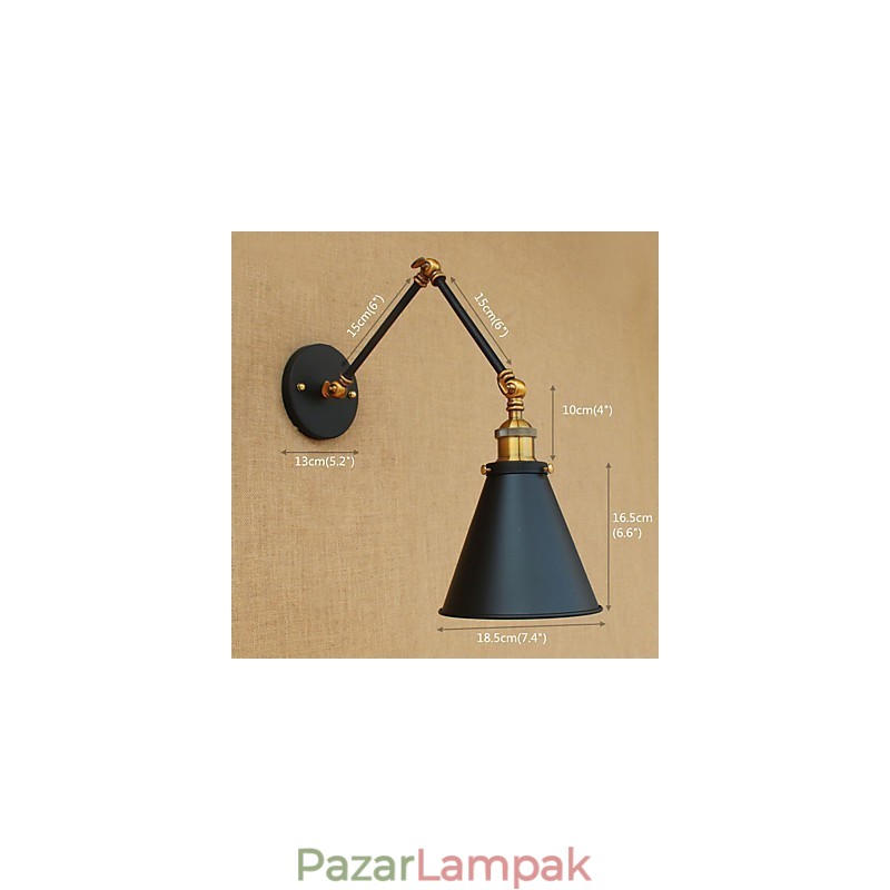 Falikar sárgaréz Vintage ipari fali lámpa, otthoni világítás beltéri dekorációs falikar