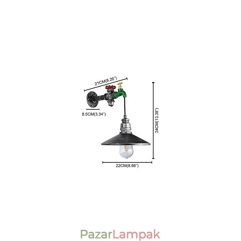 Fali lámpa fali rusztikus páholyfestési funkció környezeti fényű fali lámpákhoz