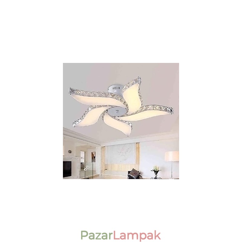 Modern, kortárs kristály fém süllyesztett tartó