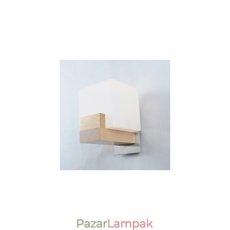 Egyszerű fali lámpa éjjeli íróasztali lámpa üvegernyővel és tömörfával hálószoba öltözőhöz Nappali babaszoba Kollégiumi dohányzóasztal könyvespolcok