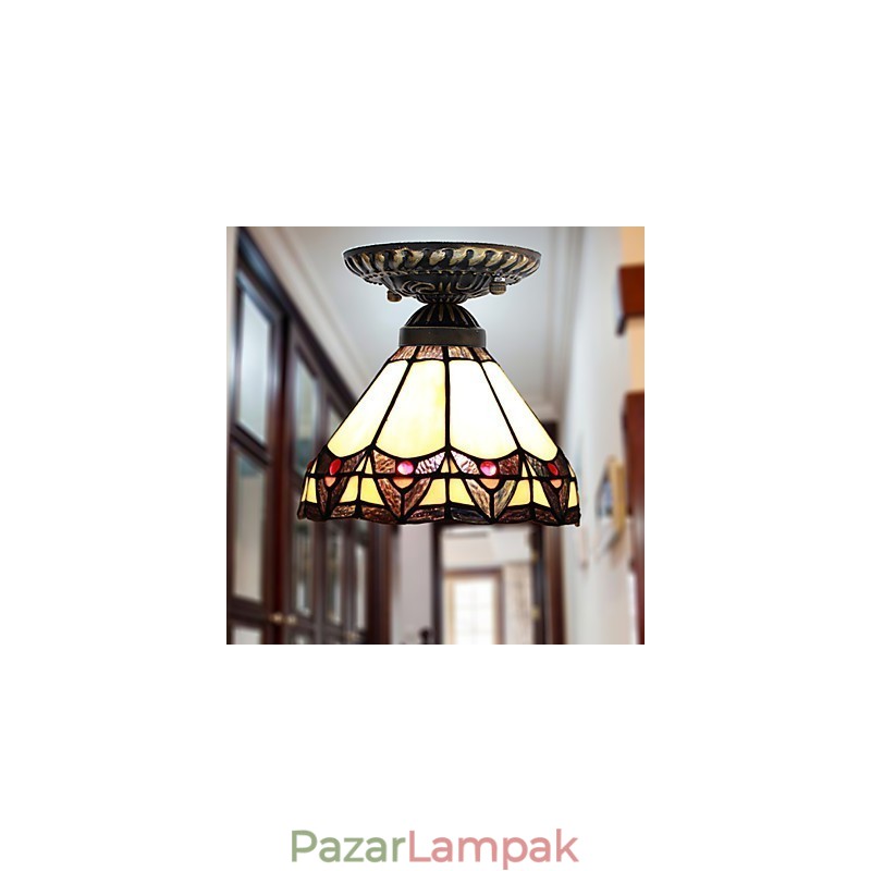 European Rural Creative Arts ólomüveg elnyelő dóm lámpafény