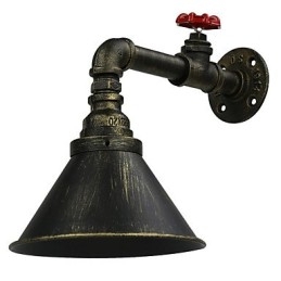 loft Retro Ipari Falikar Étterem és Bár Fém Water Pipe Fali lámpa