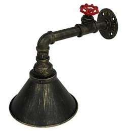 loft Retro Ipari Falikar Étterem és Bár Fém Water Pipe Fali lámpa