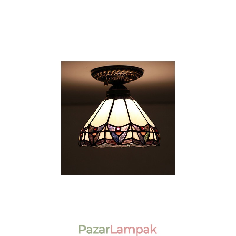 European Rural Creative Arts ólomüveg elnyelő dóm lámpafény