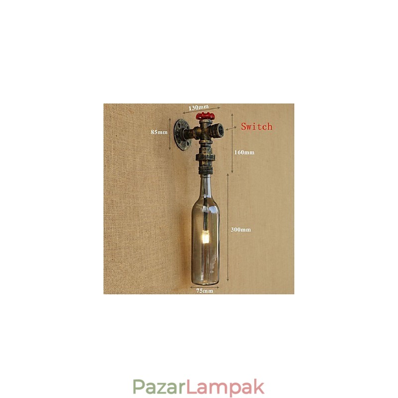 Füstszürke vizespalack fali lámpa fali lámpa