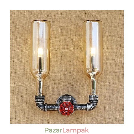 Retro ipari szélkapcsoló kulacs fali lámpa fali lámpa borostyán Retro ipari szélkapcsoló kulacs fali lámpa fali lámpa borostyán