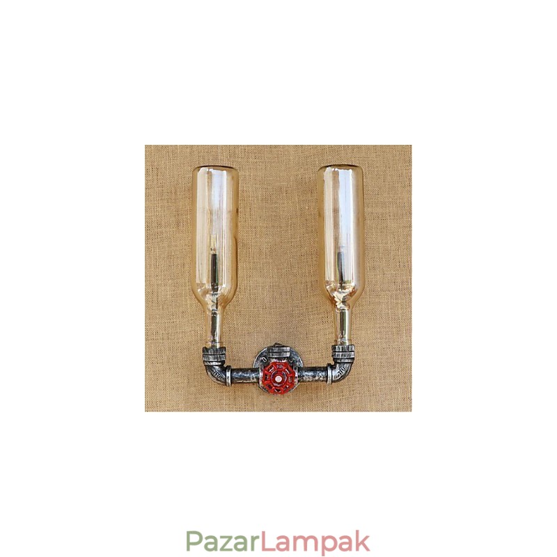Retro ipari szélkapcsoló kulacs fali lámpa fali lámpa borostyán