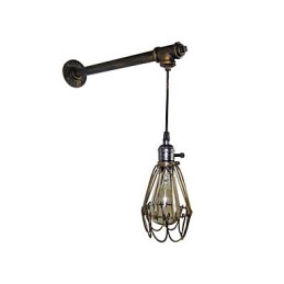 Loft vintage fali lámpák kapcsolóval Industrial Edison Fashion Simplicity falikar fém talpsapka