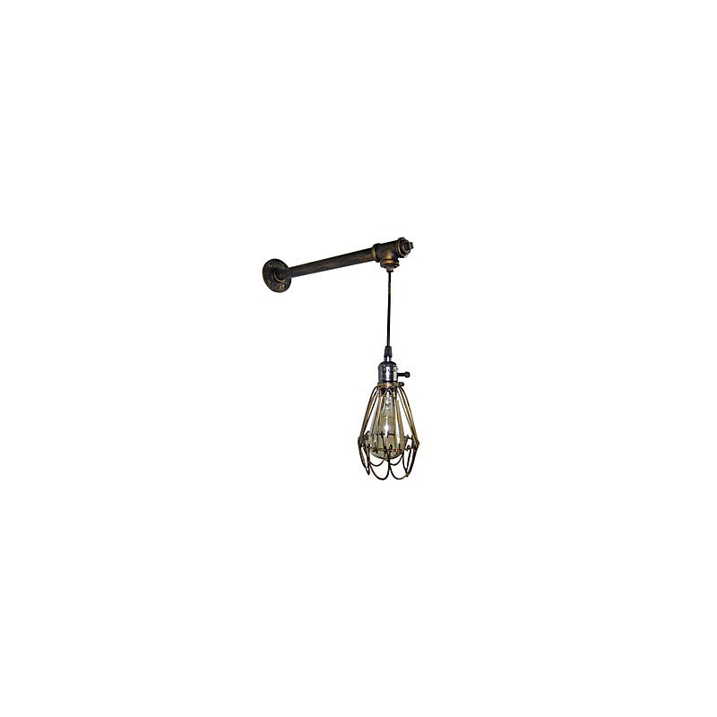 Loft vintage fali lámpák kapcsolóval Industrial Edison Fashion Simplicity falikar fém talpsapka