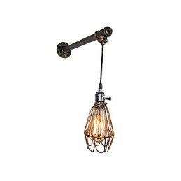 Loft vintage fali lámpák kapcsolóval Industrial Edison Fashion Simplicity falikar fém talpsapka