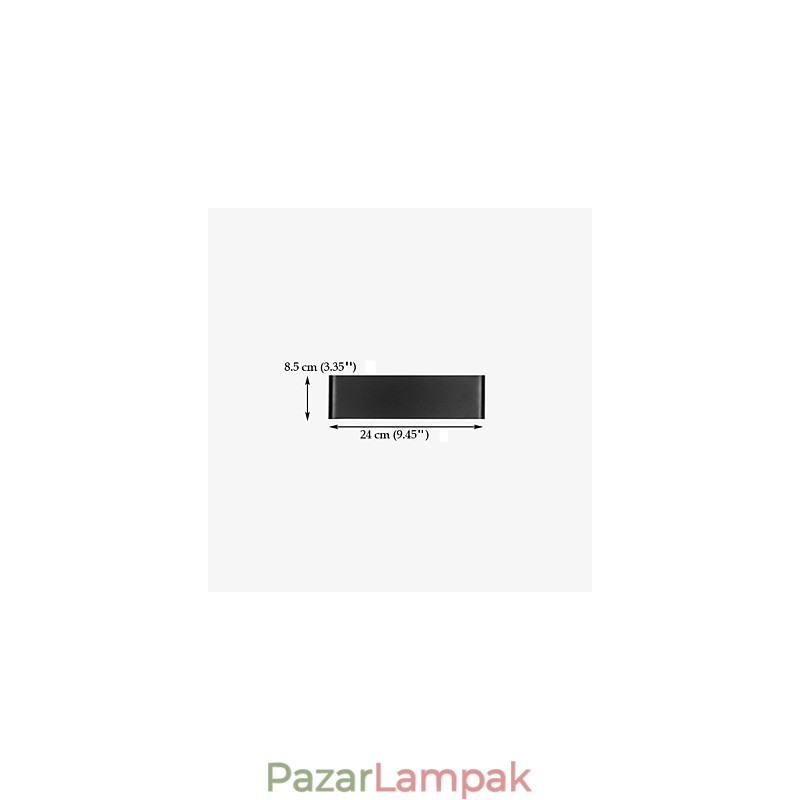 Modern modern fém falikar 24cm