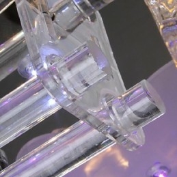 Modern kortárs kristályból galvanizált üveg süllyesztett tartó