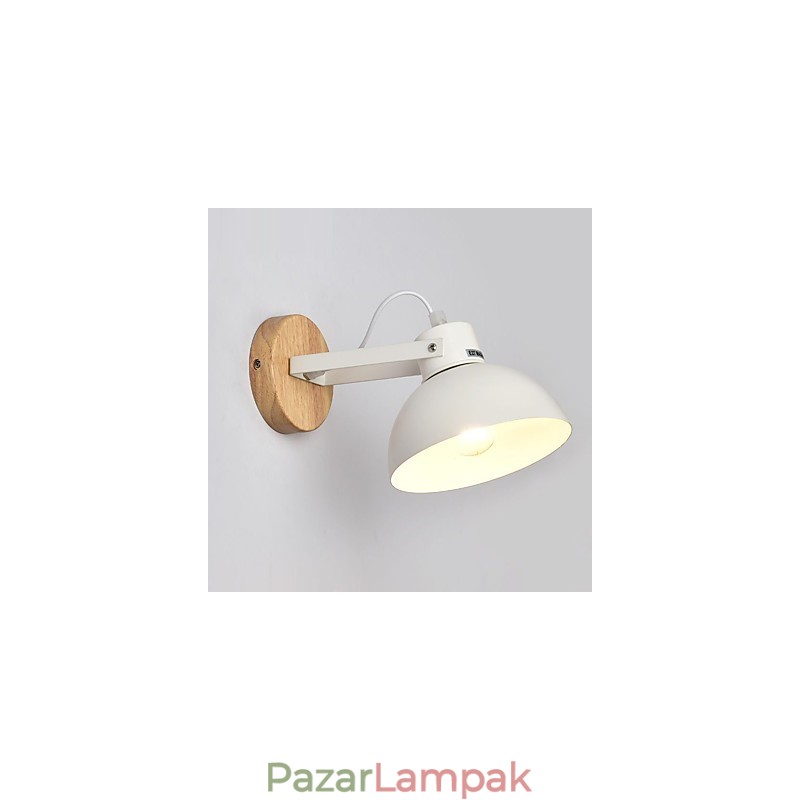 Vintage fa Art Deco fém Fém rusztikus falikar Nappali Étkező Előszoba Fali lámpa Fekete Fehér Választható