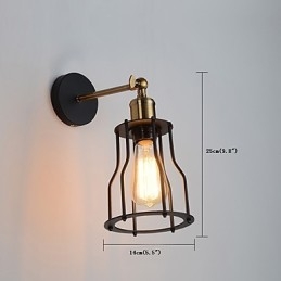 Loft vintage fali lámpák Ipari Edison Fashion Simplicity fali lámpák fém alapsapka