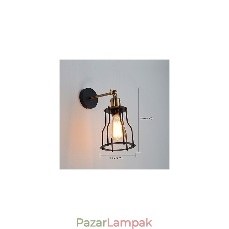 Loft vintage fali lámpák Ipari Edison Fashion Simplicity fali lámpák fém alapsapka