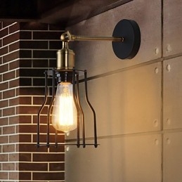 Loft vintage fali lámpák Ipari Edison Fashion Simplicity fali lámpák fém alapsapka