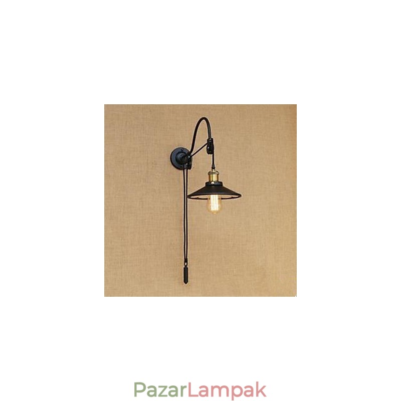 Emelő étkező fali lámpa állítható szálhosszúságú retro kreatív karakteres hálószoba fali lámpa vasalóval