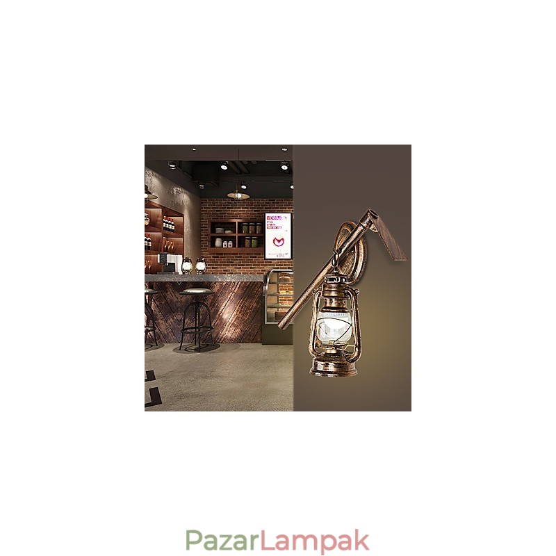 Rusztikus páholyfestési funkció mini stílusú fali lámpákhoz falilámpa C
