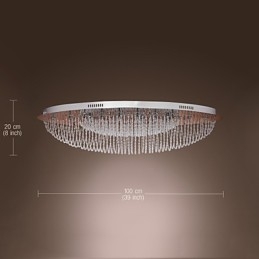 Modern, modern Crystal króm fém süllyesztett tartó