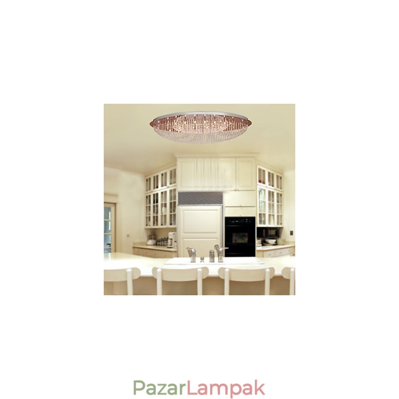 Modern, modern Crystal króm fém süllyesztett tartó