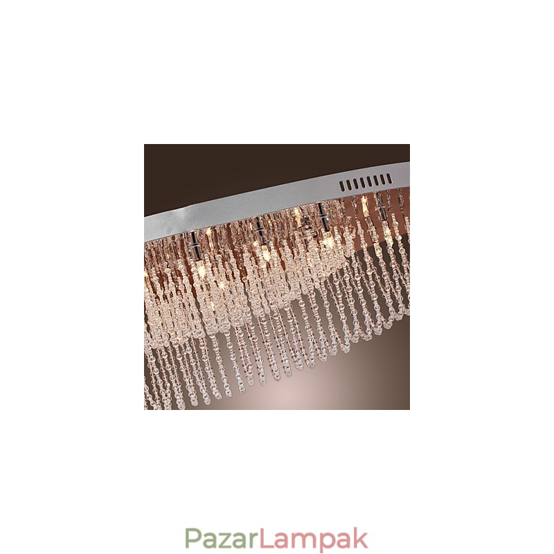 Modern, modern Crystal króm fém süllyesztett tartó