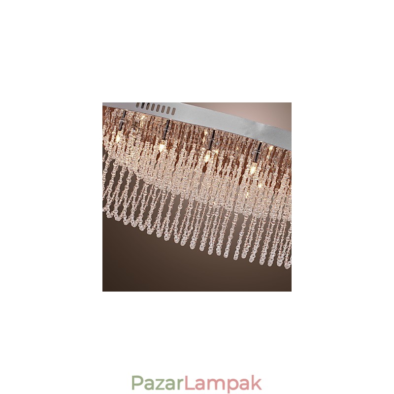 Modern, modern Crystal króm fém süllyesztett tartó