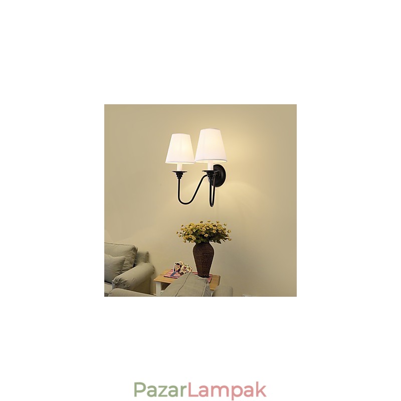 Rustic Lodge Black Oxide Finish funkció a szem védelmére Ambient Light fali lámpák fali lámpa