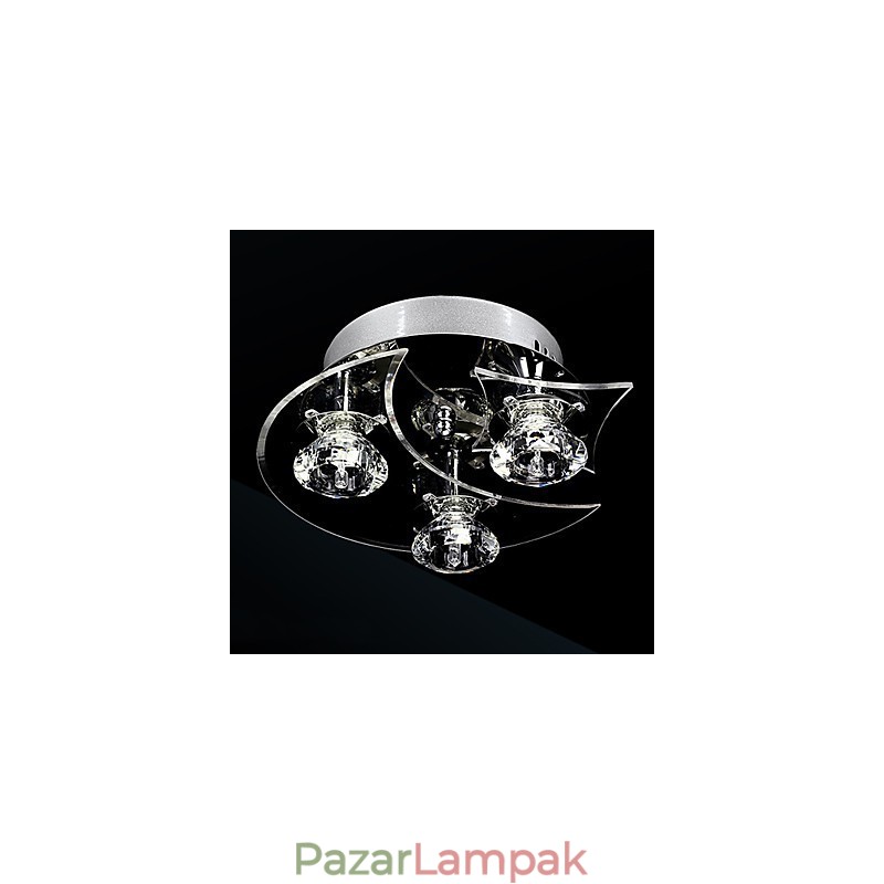 Csillár Modern Crystal Living 3 Lights