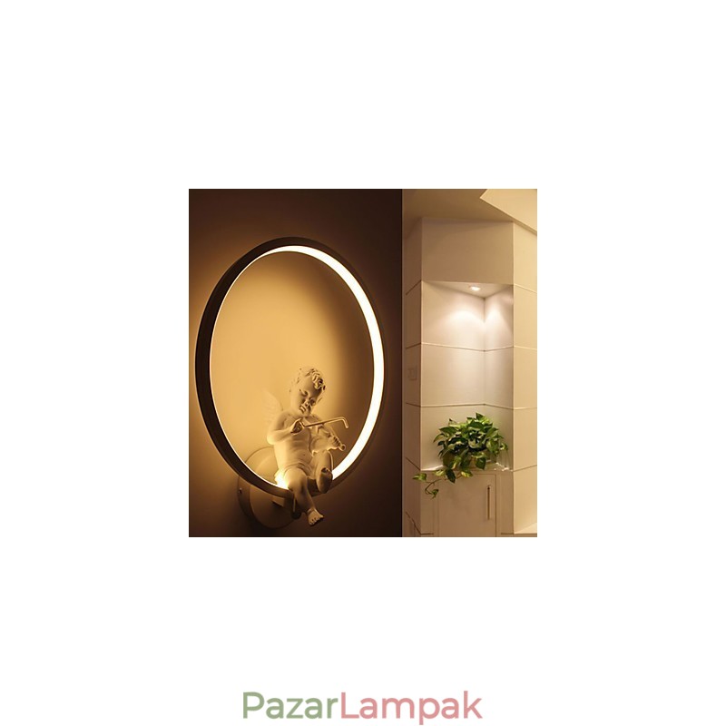 Fali lámpa Modern kreatív egyéniség lámpa tervező angyal dekor lámpa alumínium integrált folyosó fali lámpa